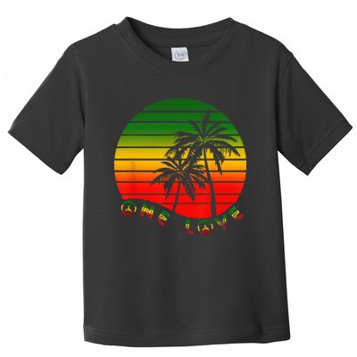 Rasta Reggae One Love Palms Reggaeton Rastafarian Pride Toddler T-Shirt