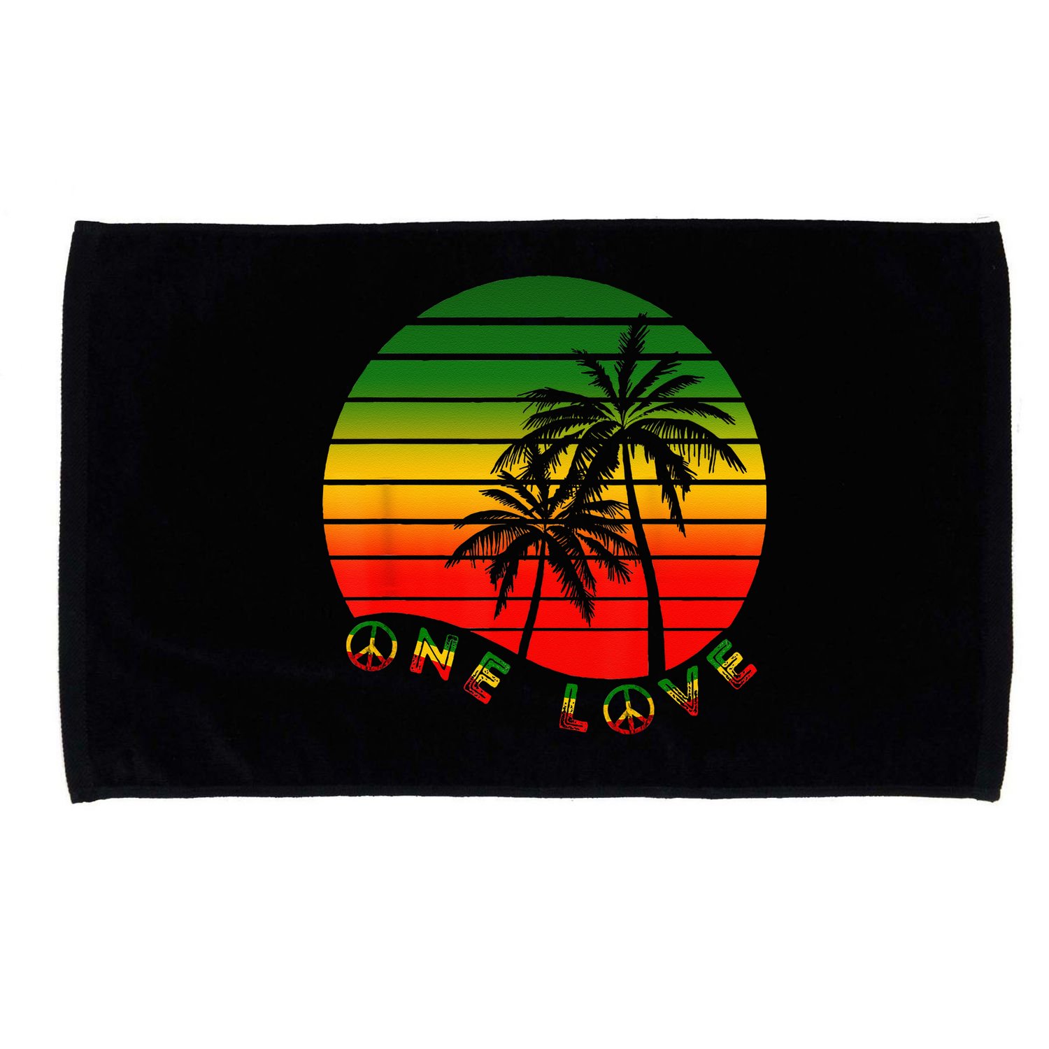 Rasta Reggae One Love Palms Reggaeton Rastafarian Pride Microfiber Hand Towel