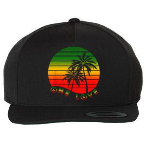 Rasta Reggae One Love Palms Reggaeton Rastafarian Pride Wool Snapback Cap