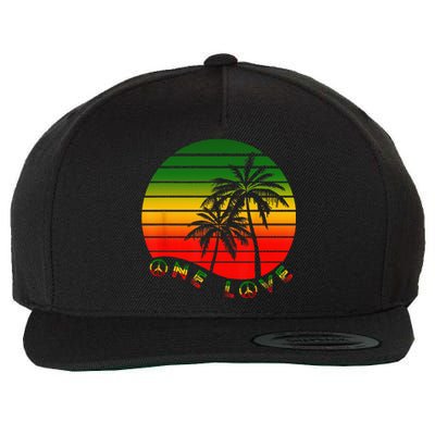 Rasta Reggae One Love Palms Reggaeton Rastafarian Pride Wool Snapback Cap