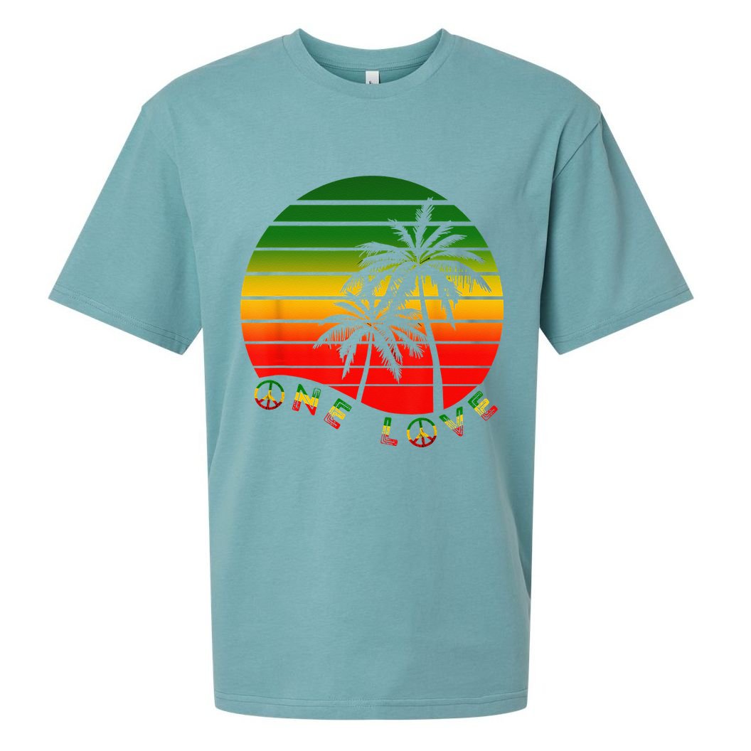 Rasta Reggae One Love Palms Reggaeton Rastafarian Pride Sueded Cloud Jersey T-Shirt