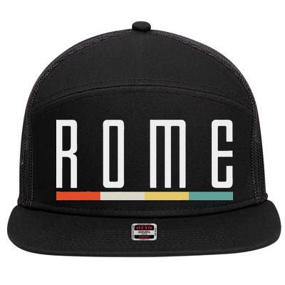 Rome 7 Panel Mesh Trucker Snapback Hat