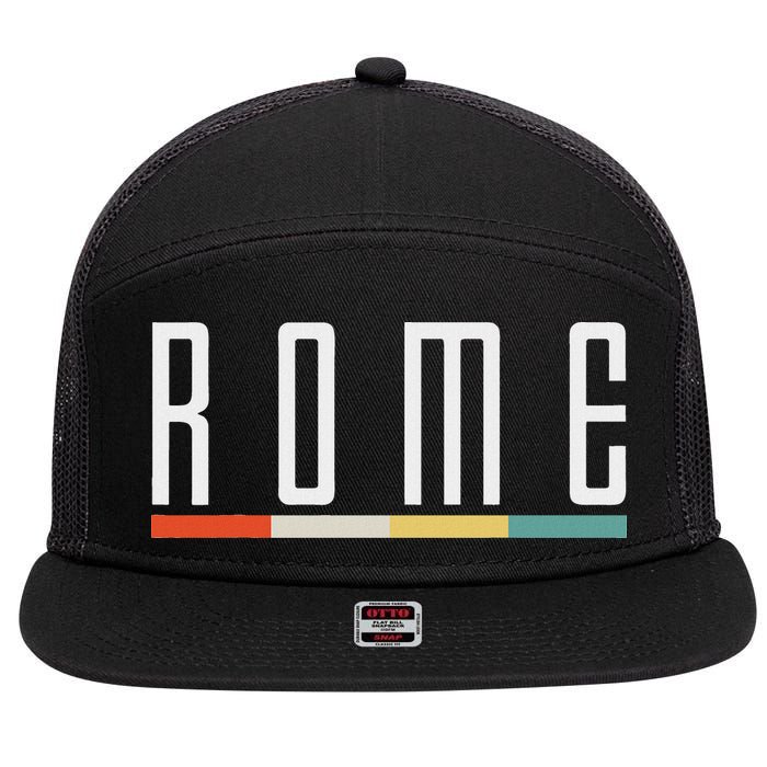 Rome 7 Panel Mesh Trucker Snapback Hat