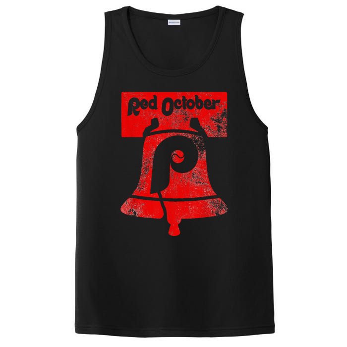 Retro Red October Philly Philadelphia Vintage Ring the bell PosiCharge Competitor Tank