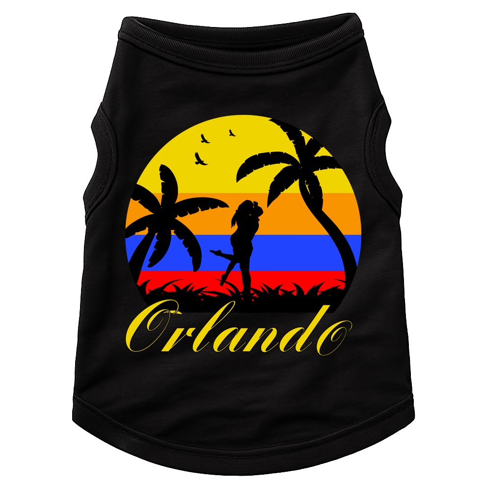 Retro Romantic Orlando Sunset Doggie Tank