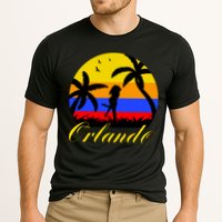 Retro Romantic Orlando Sunset Cooling Performance Crew T-Shirt