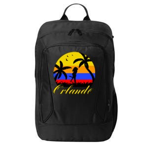 Retro Romantic Orlando Sunset City Backpack