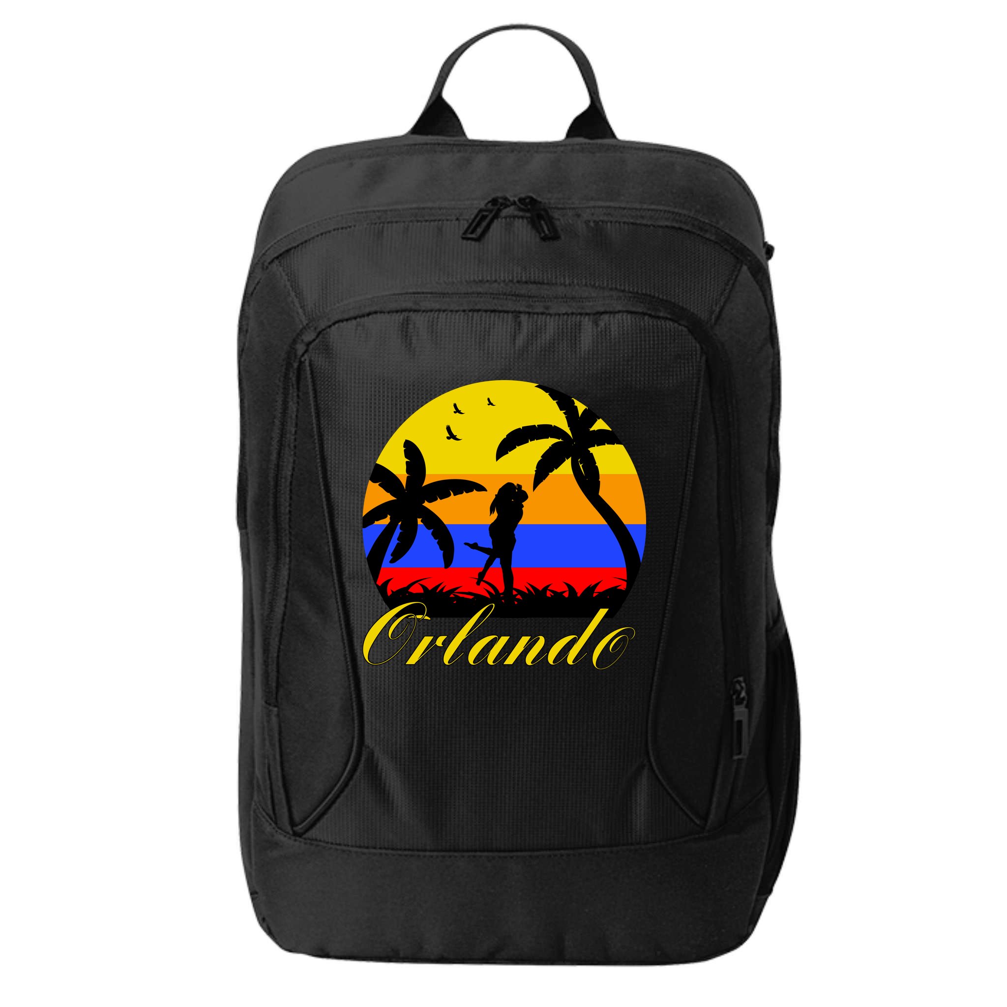 Retro Romantic Orlando Sunset City Backpack