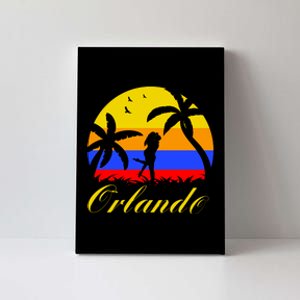 Retro Romantic Orlando Sunset Canvas