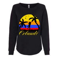 Retro Romantic Orlando Sunset Womens California Wash Sweatshirt