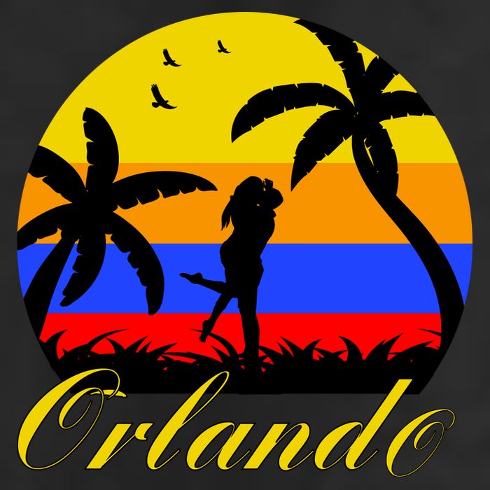 Retro Romantic Orlando Sunset Trucker Hat