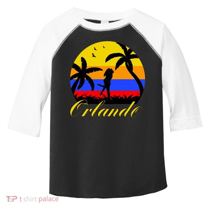 Retro Romantic Orlando Sunset Toddler Fine Jersey T-Shirt