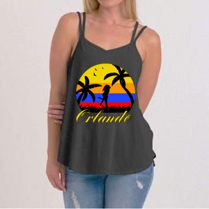 Retro Romantic Orlando Sunset Women's Strappy Tank