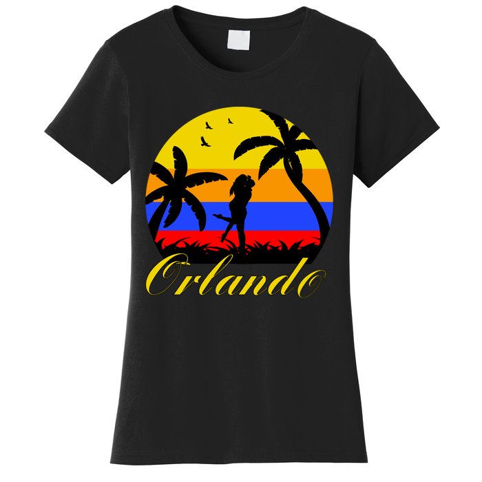 Retro Romantic Orlando Sunset Women's T-Shirt