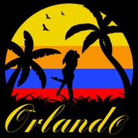 Retro Romantic Orlando Sunset Womens T-Shirt