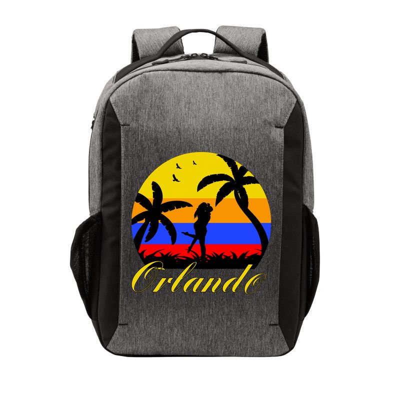 Retro Romantic Orlando Sunset Vector Backpack