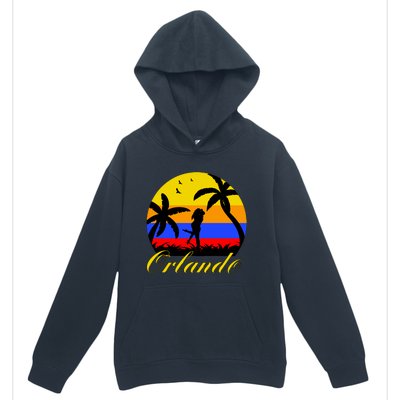 Retro Romantic Orlando Sunset Urban Pullover Hoodie