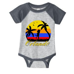 Retro Romantic Orlando Sunset Infant Baby Jersey Bodysuit