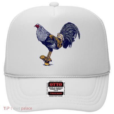 Rooster High Crown Mesh Back Trucker Hat