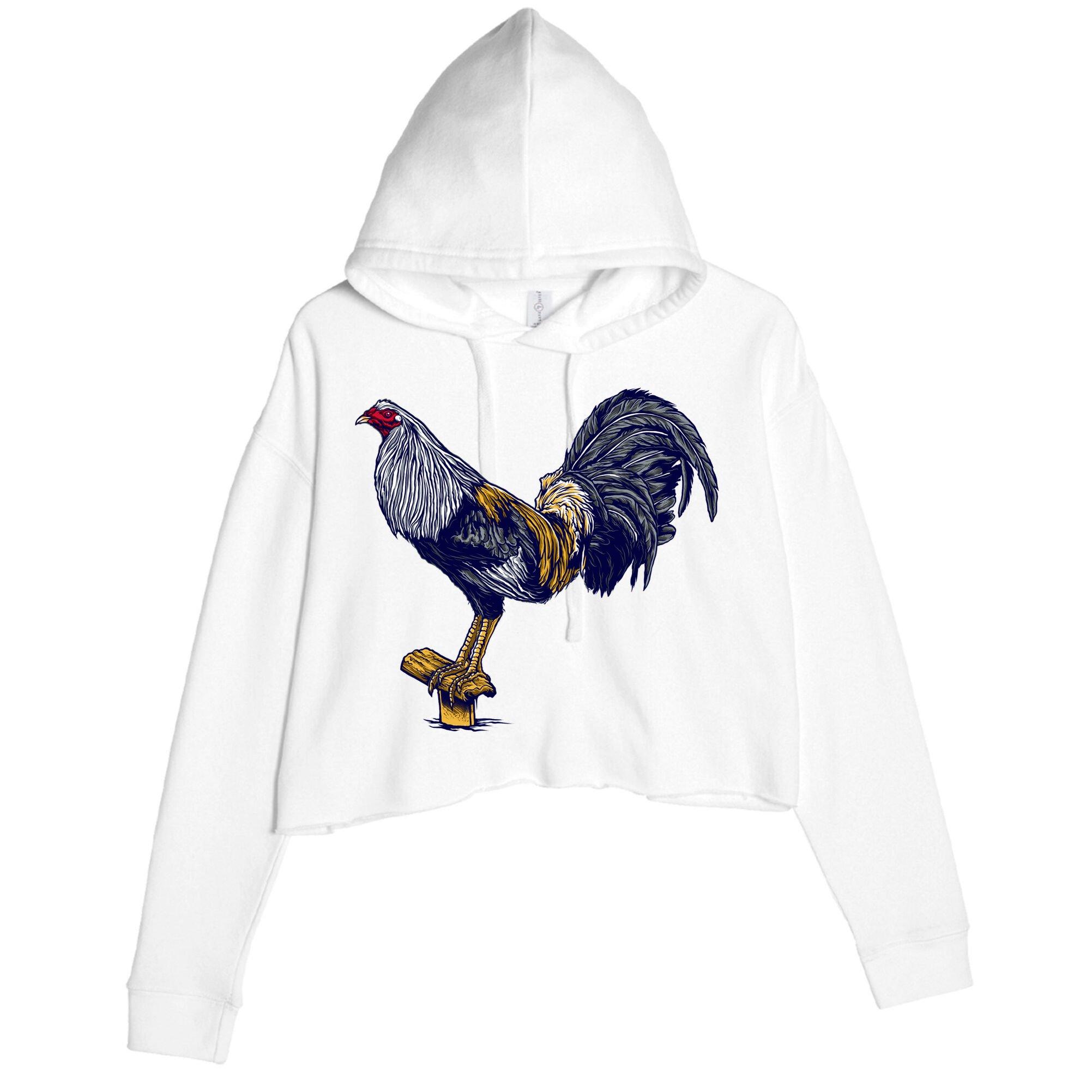 Rooster Crop Fleece Hoodie