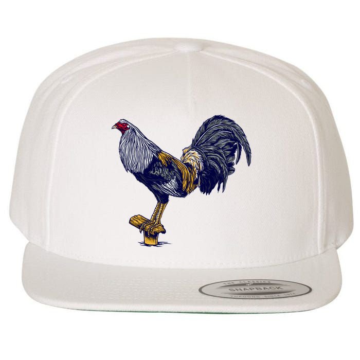 Rooster Wool Snapback Cap