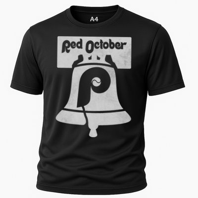 Retro Red October Philly_ Philadelphia Vintage Fan Baseball Cooling Performance Crew T-Shirt