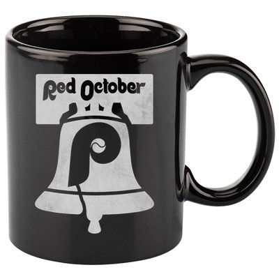Retro Red October Philly_ Philadelphia Vintage Fan Baseball 11oz C Handle Ceramic Mug