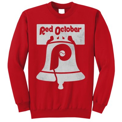 Retro Red October Philly_ Philadelphia Vintage Fan Baseball Sweatshirt