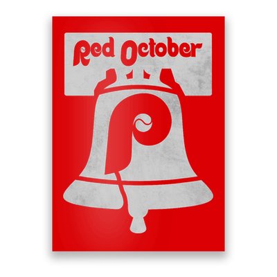 Retro Red October Philly_ Philadelphia Vintage Fan Baseball Poster