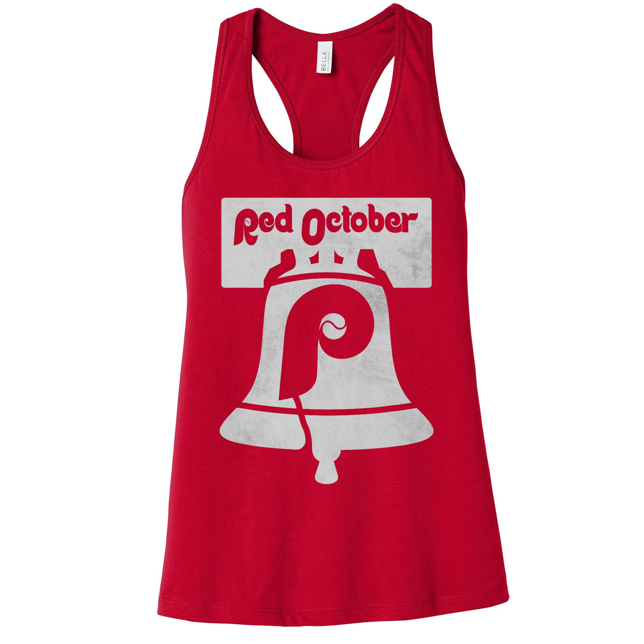 Retro Red October Philly_ Philadelphia Vintage Fan Baseball Womens Tank Top