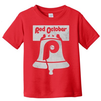 Retro Red October Philly_ Philadelphia Vintage Fan Baseball Toddler T-Shirt