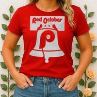 Retro Red October Philly_ Philadelphia Vintage Fan Baseball Womens T-Shirt