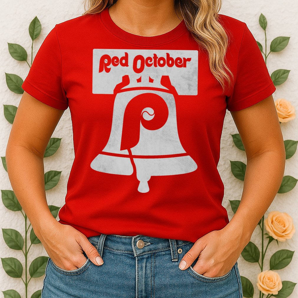 Retro Red October Philly_ Philadelphia Vintage Fan Baseball Womens T-Shirt