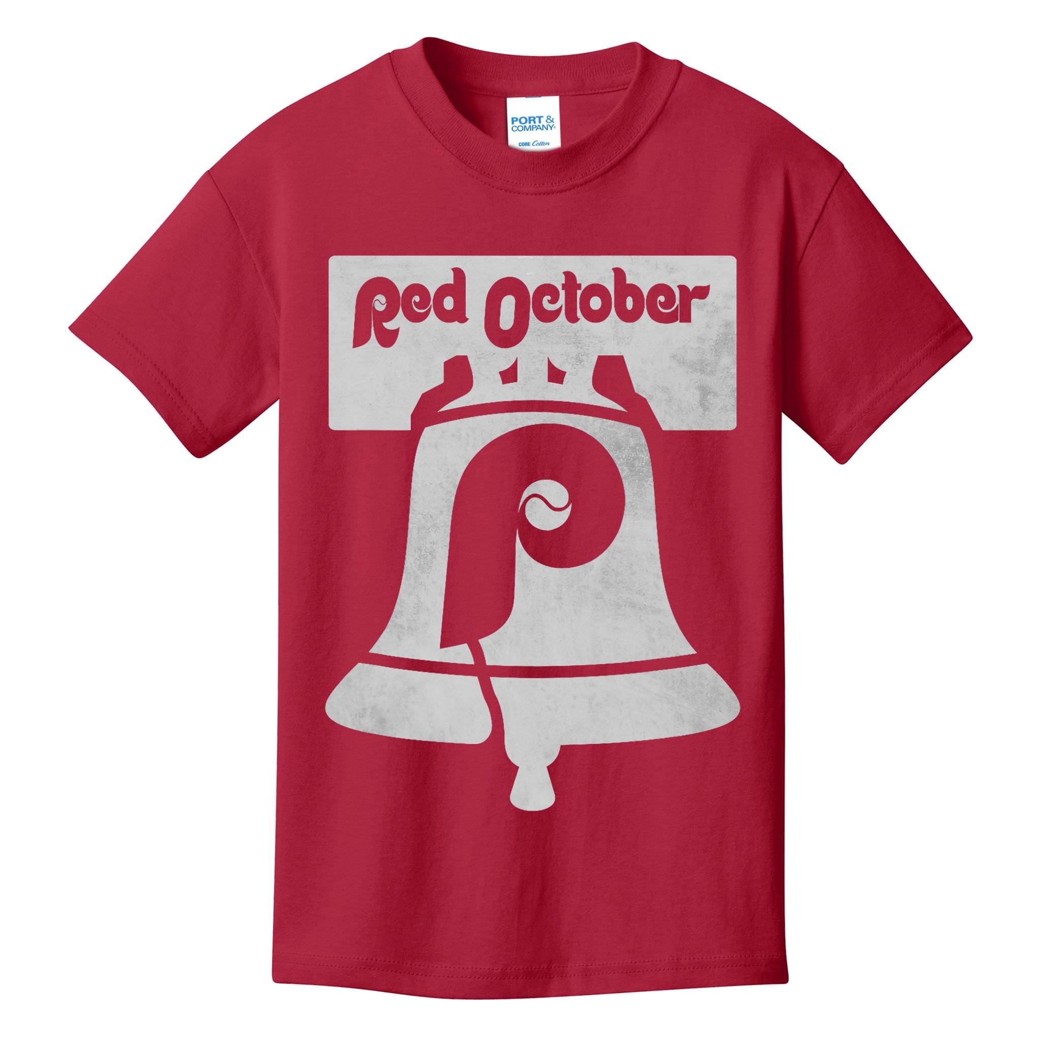 Retro Red October Philly_ Philadelphia Vintage Fan Baseball Kids T-Shirt