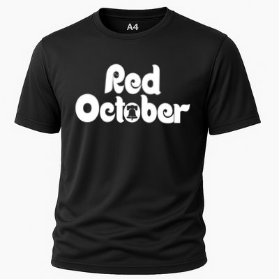 Retro Red October Philly_ Philadelphia Baseball Fan Cooling Performance Crew T-Shirt