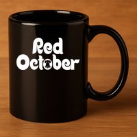 Retro Red October Philly_ Philadelphia Baseball Fan 11oz C Handle Ceramic Mug