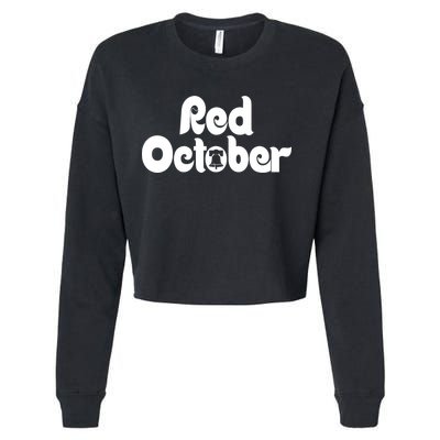 Retro Red October Philly_ Philadelphia Baseball Fan Cropped Pullover Crew