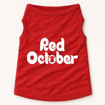 Retro Red October Philly_ Philadelphia Baseball Fan Doggie Tank