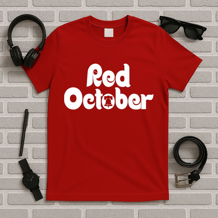 Retro Red October Philly_ Philadelphia Baseball Fan T-Shirt