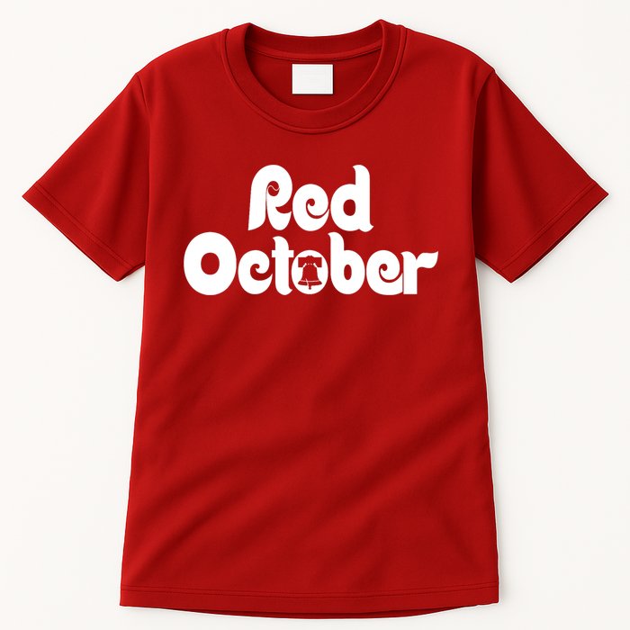 Retro Red October Philly_ Philadelphia Baseball Fan Tall T-Shirt