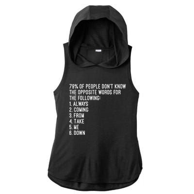 Rick Rolled Opposites Ladies PosiCharge Tri-Blend Wicking Draft Hoodie Tank