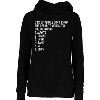 Rick Rolled Opposites Womens Funnel Neck Pullover Hood