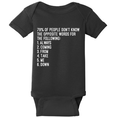 Rick Rolled Opposites Baby Bodysuit