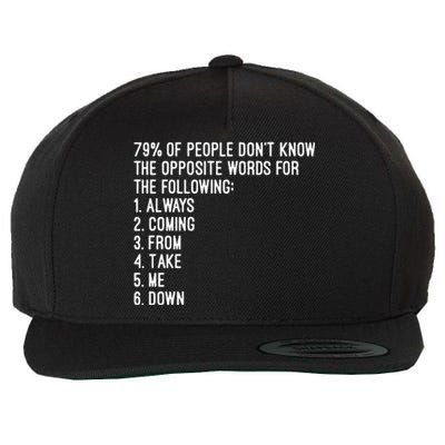 Rick Rolled Opposites Wool Snapback Cap