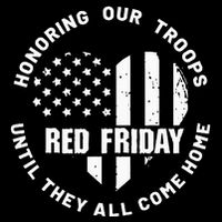 Retro Red On Friday US Military Pride And Support Stripe Pom Pom Beanie