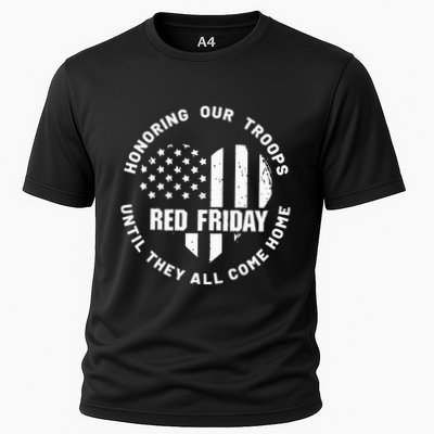 Retro Red On Friday US Military Pride And Support Performance Shirt