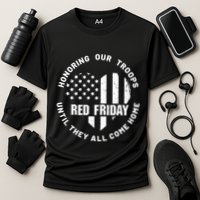 Retro Red On Friday US Military Pride And Support Performance Shirt