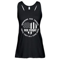 Retro Red On Friday US Military Pride And Support Ladies Essential Flowy Tank