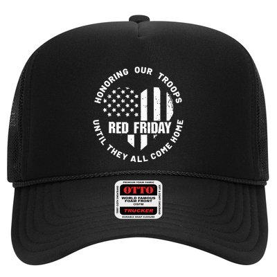 Retro Red On Friday US Military Pride And Support Trucker Hat
