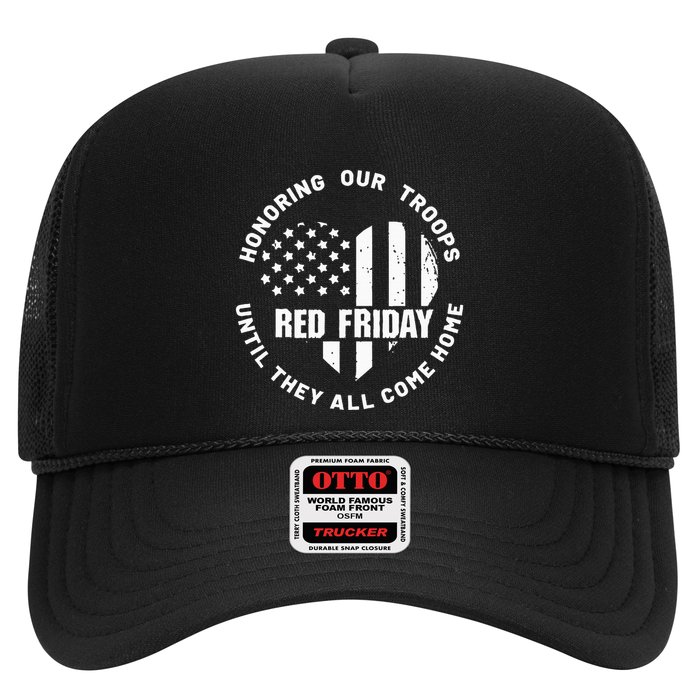 Retro Red On Friday US Military Pride And Support Trucker Hat
